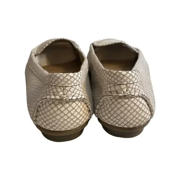 Aerosoles Snake Print Loafer Beige Slip On Nu Day Shoes SZ 6 Comfy Casual - Picture 4 of 10